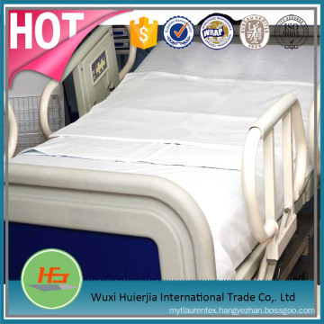 plain white polyester cotton bed sheet hospital draw sheet